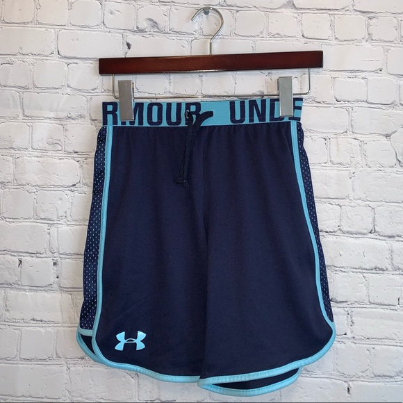 Under Armour Pants - Under Armour Heat Gear Youth Blue Athletic shorts size YSM